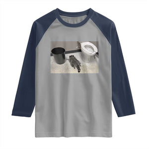 Funny Drunk Raccoon Raglan Shirt Vintage Liquor Store Trash Panda Memes TS10 Sport Gray Navy Print Your Wear
