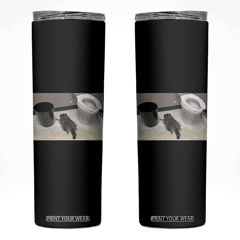 Funny Drunk Raccoon Skinny Tumbler Vintage Liquor Store Trash Panda Memes TS10 Black Print Your Wear