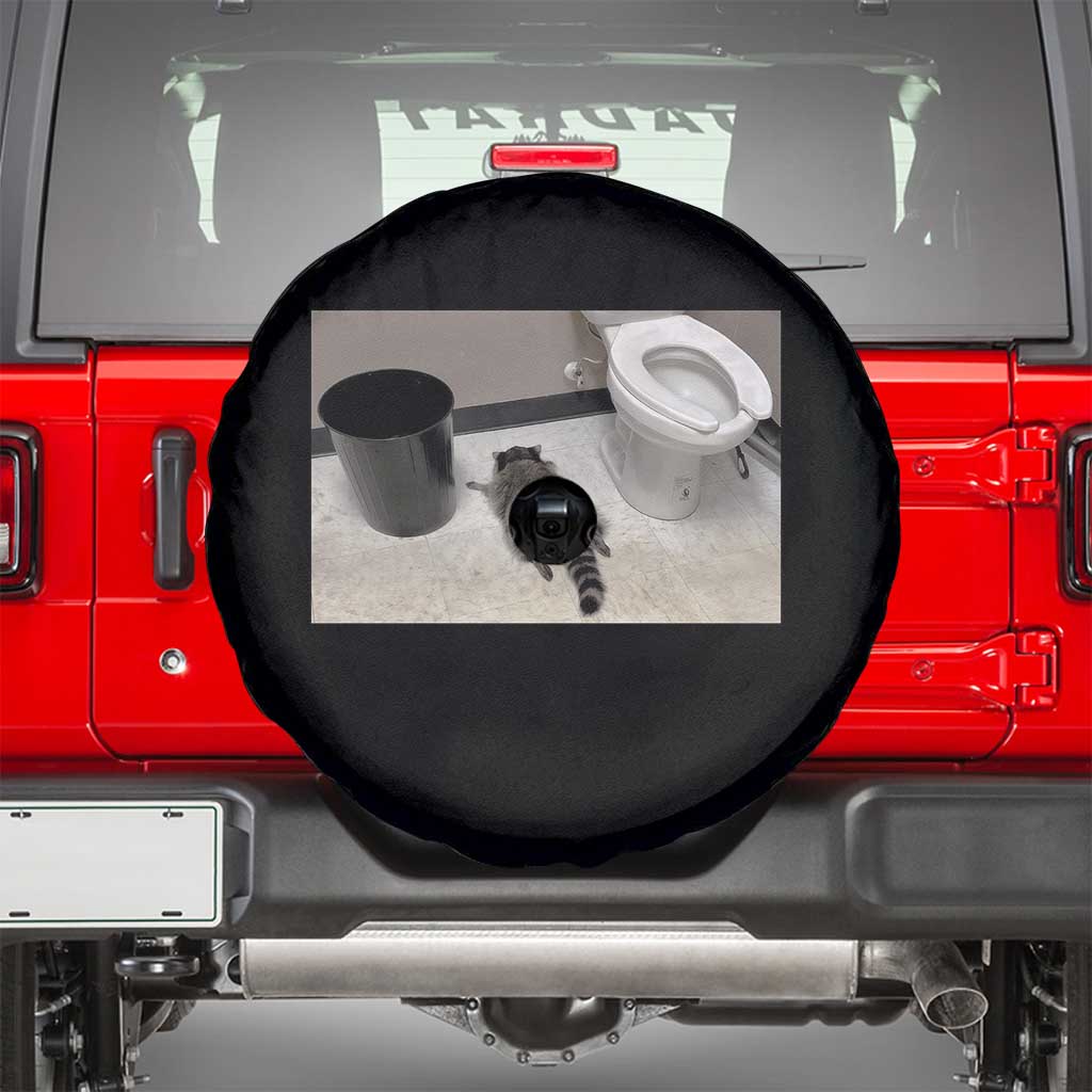 Funny Drunk Raccoon Spare Tire Cover Vintage Liquor Store Trash Panda Memes TS10 Black Print Your Wear
