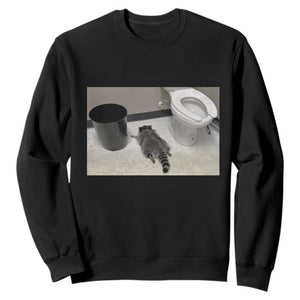 Funny Drunk Raccoon Sweatshirt Vintage Liquor Store Trash Panda Memes TS10 Black Print Your Wear