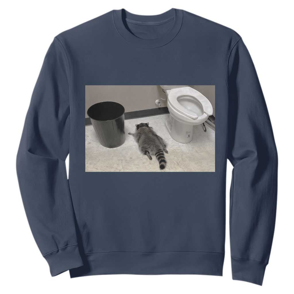 Funny Drunk Raccoon Sweatshirt Vintage Liquor Store Trash Panda Memes TS10 Navy Print Your Wear