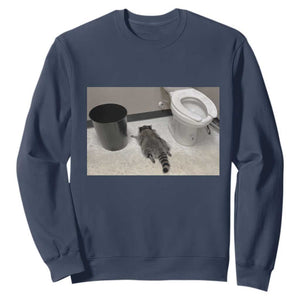 Funny Drunk Raccoon Sweatshirt Vintage Liquor Store Trash Panda Memes TS10 Navy Print Your Wear