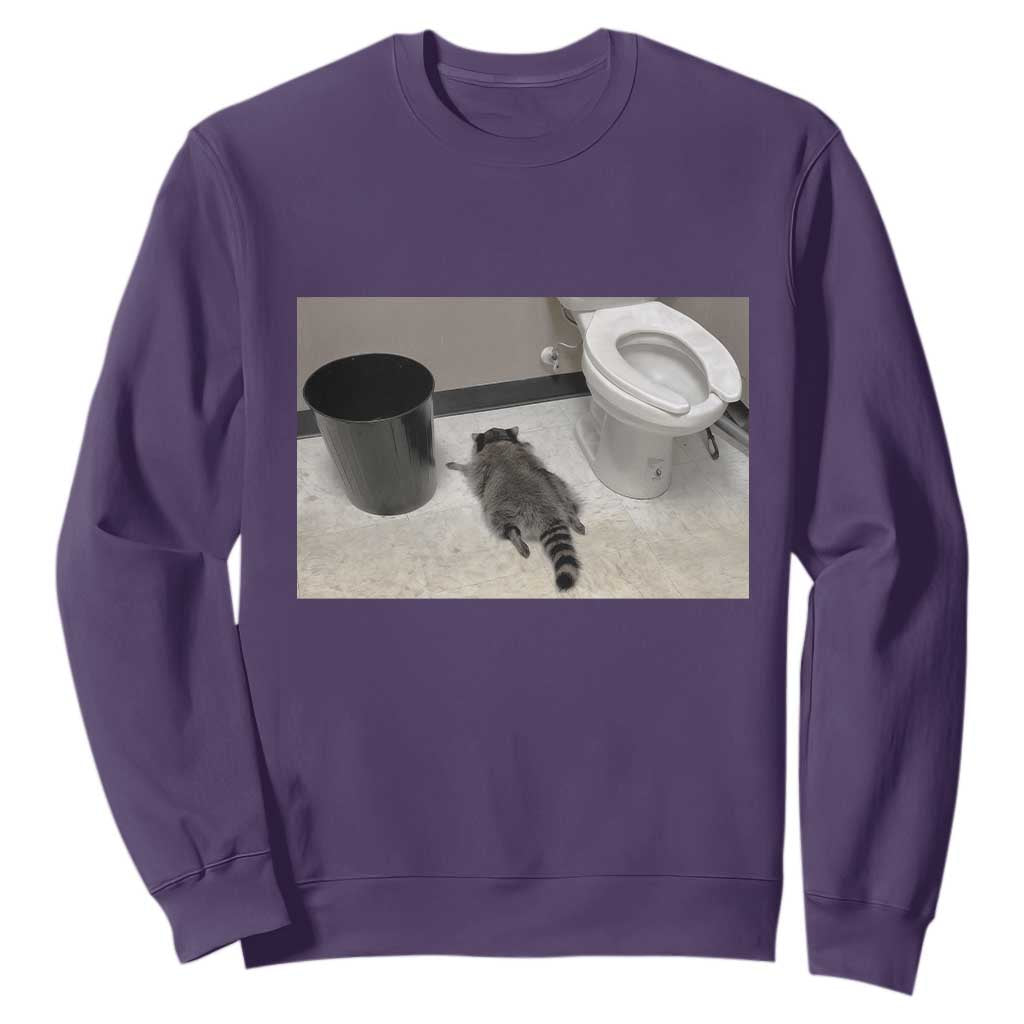 Funny Drunk Raccoon Sweatshirt Vintage Liquor Store Trash Panda Memes TS10 Purple Print Your Wear