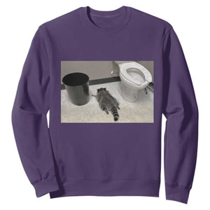 Funny Drunk Raccoon Sweatshirt Vintage Liquor Store Trash Panda Memes TS10 Purple Print Your Wear