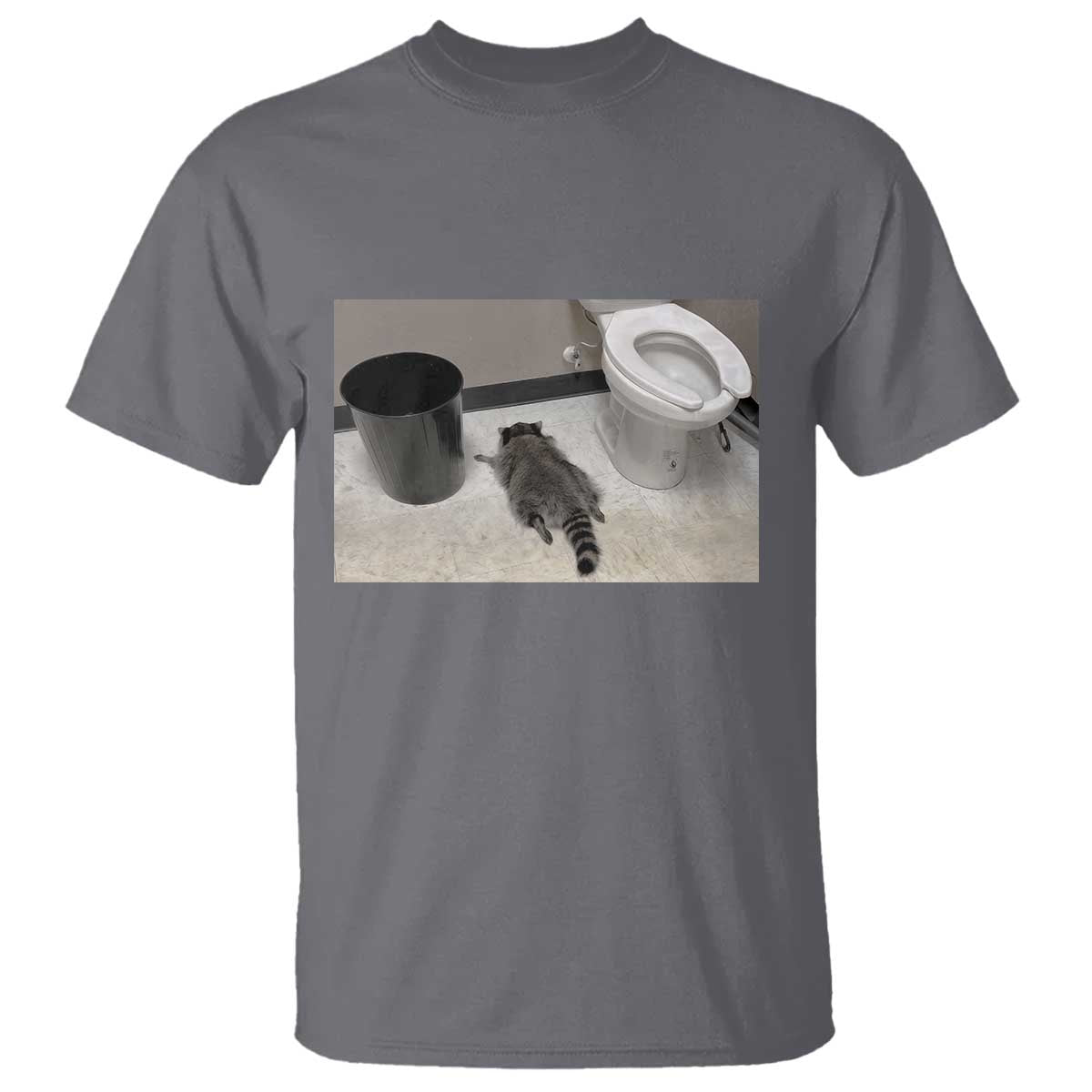 Funny Drunk Raccoon T Shirt Vintage Liquor Store Trash Panda Memes TS10 Charcoal Print Your Wear
