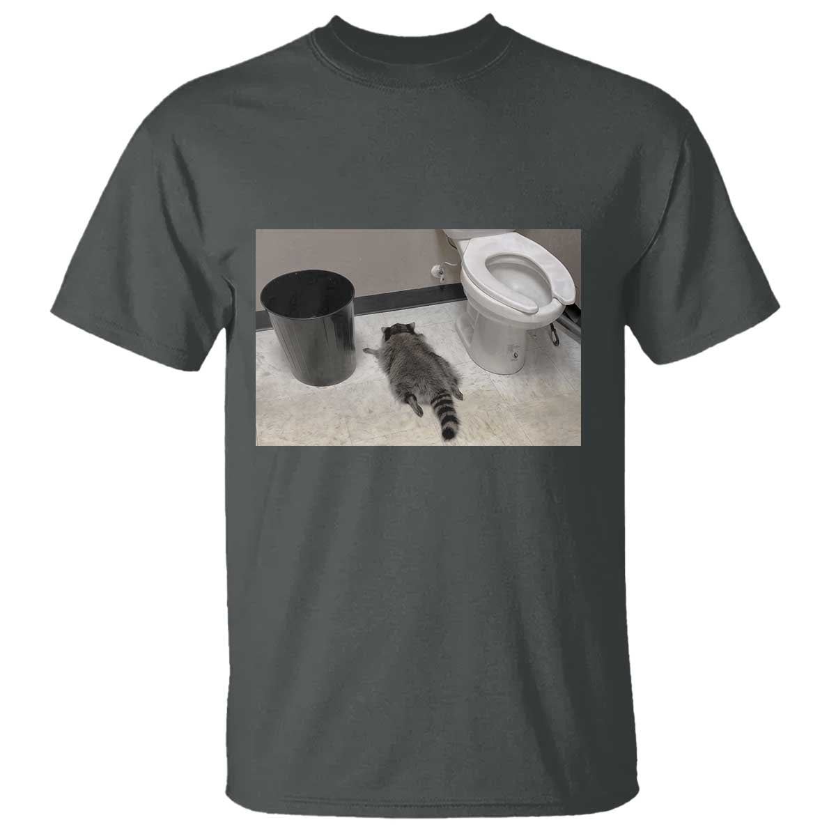 Funny Drunk Raccoon T Shirt Vintage Liquor Store Trash Panda Memes TS10 Dark Heather Print Your Wear