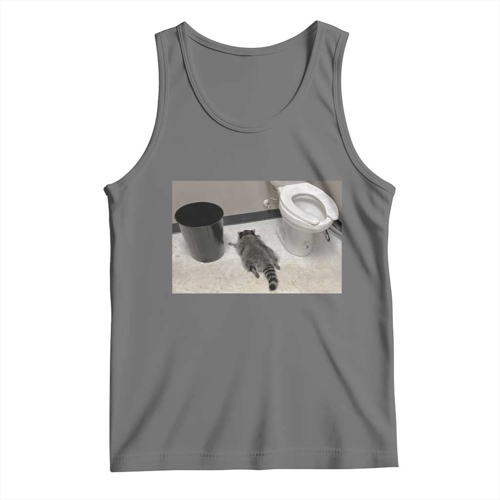 Funny Drunk Raccoon Tank Top Vintage Liquor Store Trash Panda Memes TS10 Black Heather Print Your Wear