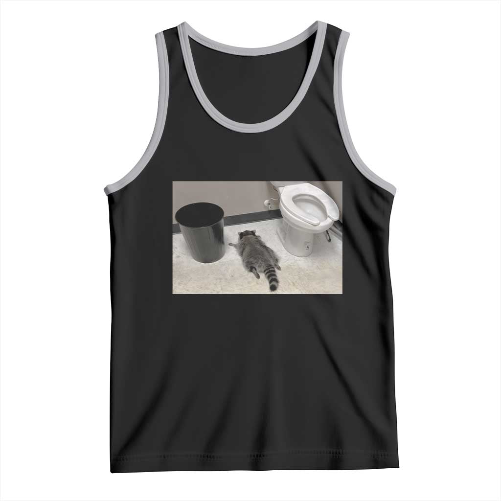 Funny Drunk Raccoon Tank Top Vintage Liquor Store Trash Panda Memes TS10 Black Athletic Heather Print Your Wear