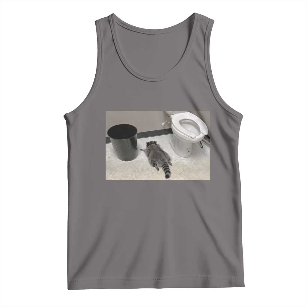 Funny Drunk Raccoon Tank Top Vintage Liquor Store Trash Panda Memes TS10 Deep Heather Print Your Wear