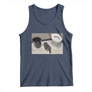 Funny Drunk Raccoon Tank Top Vintage Liquor Store Trash Panda Memes TS10 Navy Print Your Wear