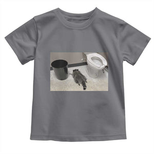 Funny Drunk Raccoon Toddler T Shirt Vintage Liquor Store Trash Panda Memes TS10 Charcoal Print Your Wear