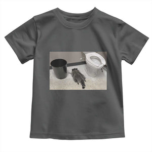 Funny Drunk Raccoon Toddler T Shirt Vintage Liquor Store Trash Panda Memes TS10 Dark Heather Print Your Wear