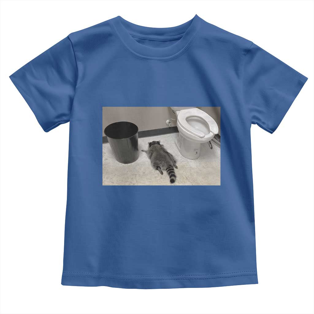 Funny Drunk Raccoon Toddler T Shirt Vintage Liquor Store Trash Panda Memes TS10 Royal Blue Print Your Wear