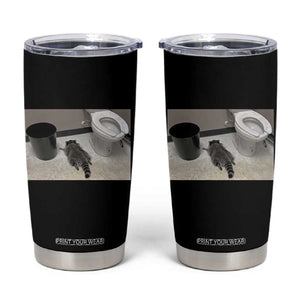 Funny Drunk Raccoon Tumbler Cup Vintage Liquor Store Trash Panda Memes TS10 Black Print Your Wear