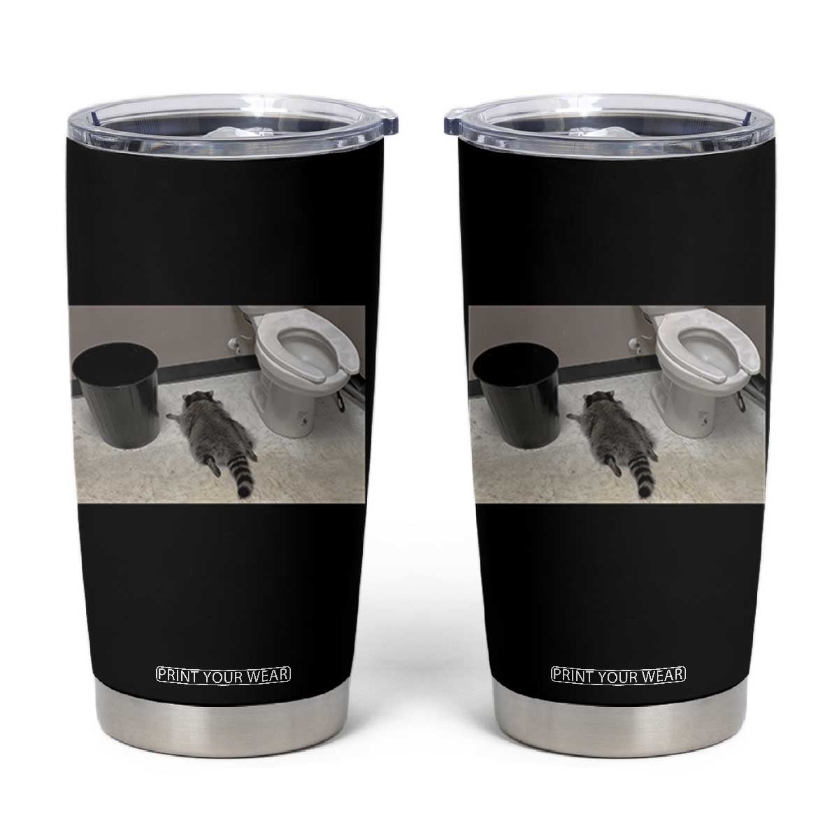 Funny Drunk Raccoon Tumbler Cup Vintage Liquor Store Trash Panda Memes TS10 Black Print Your Wear