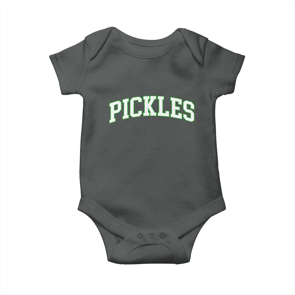 Vintage Pickle Baby Onesie Canning Season Pickle Lover Vintage Sports Style 80s 90s Gifts TS10 Dark Heather Print Your Wear