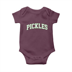 Vintage Pickle Baby Onesie Canning Season Pickle Lover Vintage Sports Style 80s 90s Gifts TS10 Maroon Print Your Wear