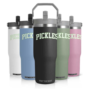 Vintage Pickle Flip Straw Tumbler Canning Season Pickle Lover Vintage Sports Style 80s 90s Gifts TS10 Print Your Wear