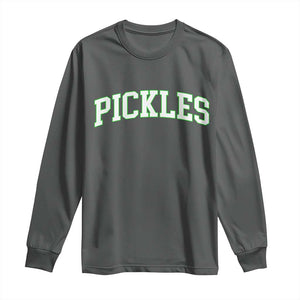 Vintage Pickle Long Sleeve Shirt Canning Season Pickle Lover Vintage Sports Style 80s 90s Gifts TS10 Dark Heather Print Your Wear