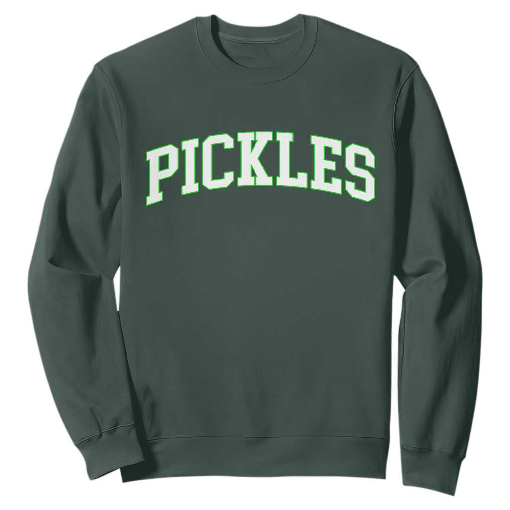 Vintage Pickle Sweatshirt Canning Season Pickle Lover Vintage Sports Style 80s 90s Gifts TS10 Dark Forest Green Print Your Wear