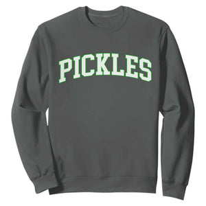 Vintage Pickle Sweatshirt Canning Season Pickle Lover Vintage Sports Style 80s 90s Gifts TS10 Dark Heather Print Your Wear