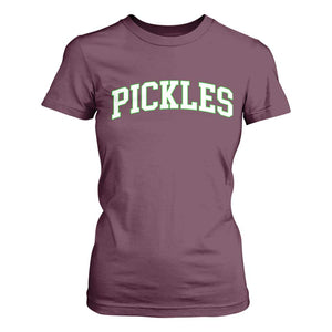 Vintage Pickle T Shirt For Women Canning Season Pickle Lover Vintage Sports Style 80s 90s Gifts TS10 Maroon Print Your Wear