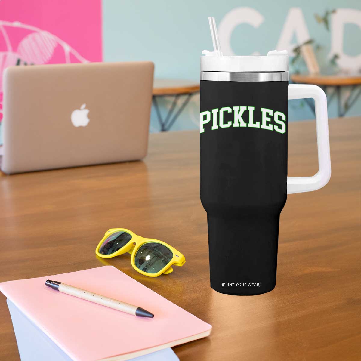 Vintage Pickle Tumbler With Handle Canning Season Pickle Lover Vintage Sports Style 80s 90s Gifts TS10 Print Your Wear