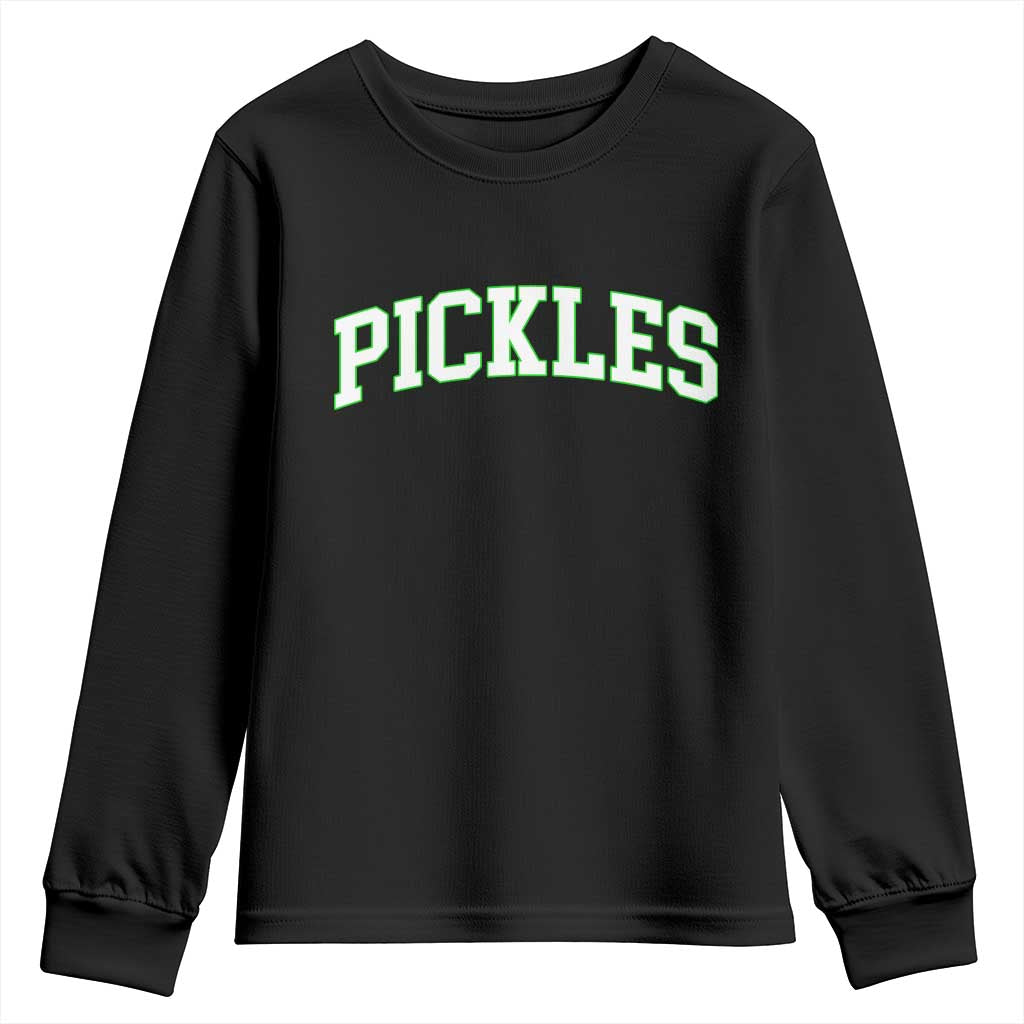 Vintage Pickle Youth Sweatshirt Canning Season Pickle Lover Vintage Sports Style 80s 90s Gifts TS10 Black Print Your Wear