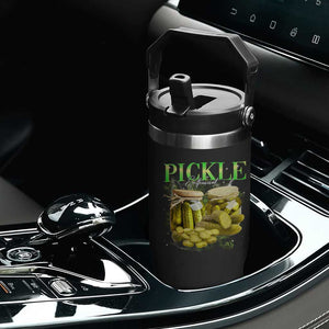 Pickle Lovers Flip Straw Tumbler Retro Pickle Enthusiast Vintage 90s Graphic TS10 Print Your Wear