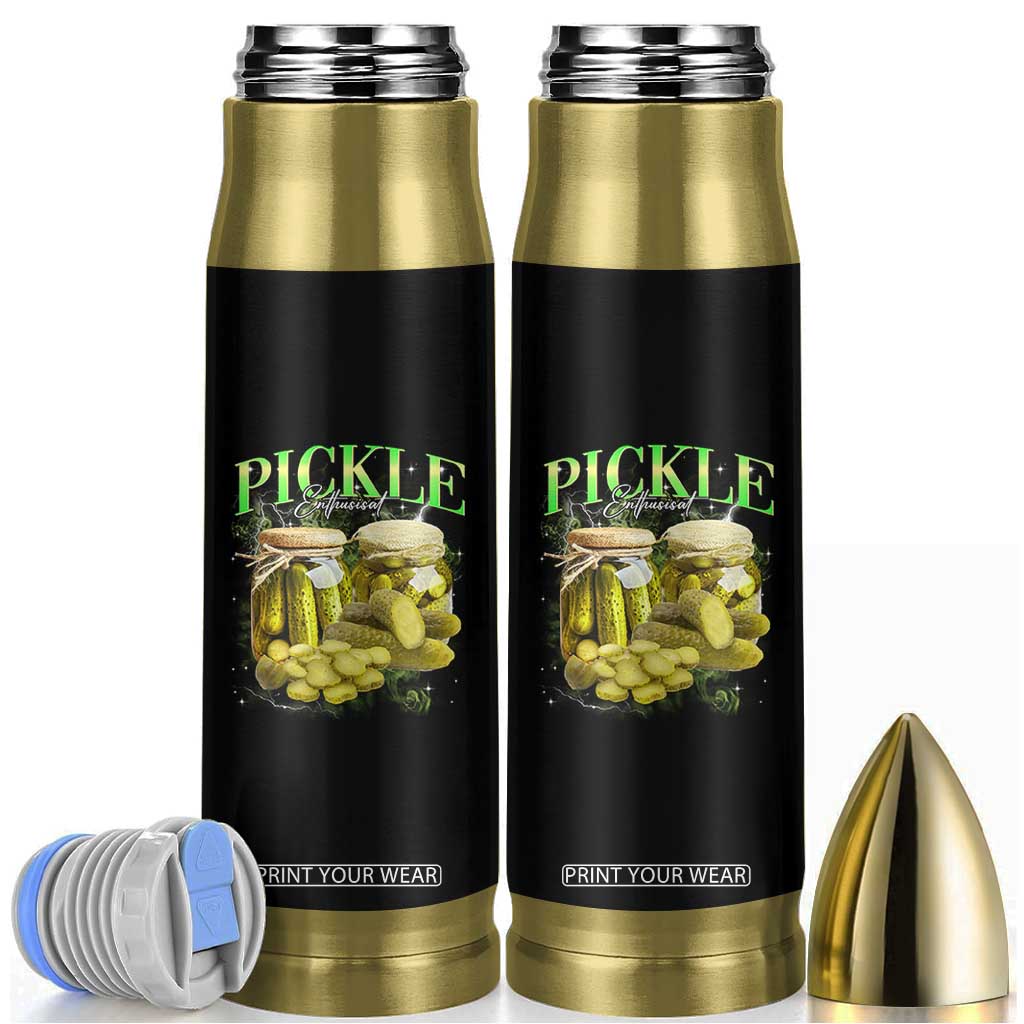 Pickle Lovers Bullet Tumbler Retro Pickle Enthusiast Vintage 90s Graphic TS10 Black Print Your Wear