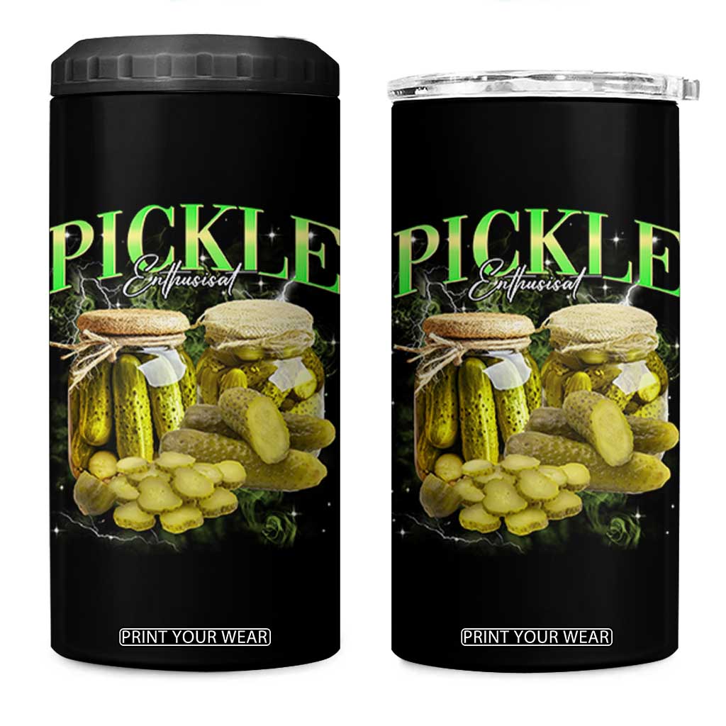 Pickle Lovers 4 in 1 Can Cooler Tumbler Retro Pickle Enthusiast Vintage 90s Graphic TS10 One Size: 16 oz Black Print Your Wear