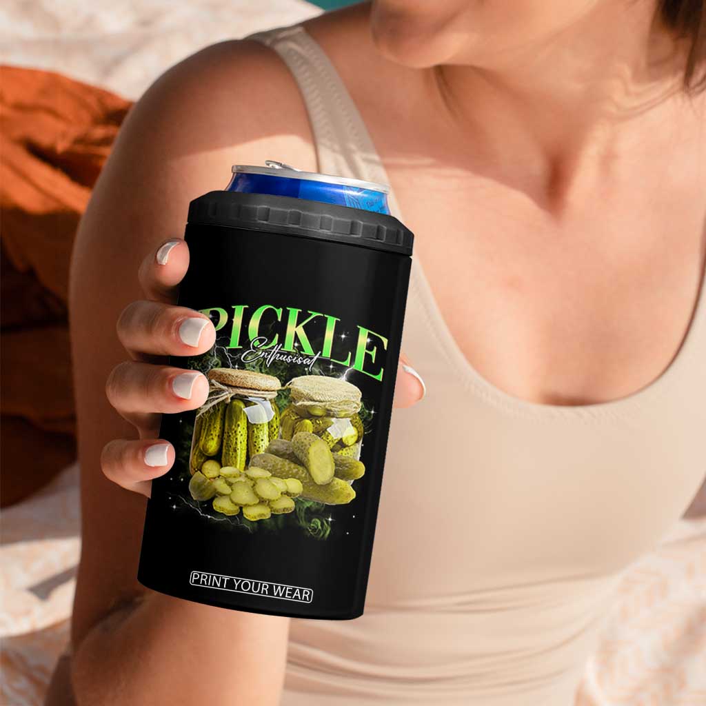 Pickle Lovers 4 in 1 Can Cooler Tumbler Retro Pickle Enthusiast Vintage 90s Graphic TS10 Print Your Wear