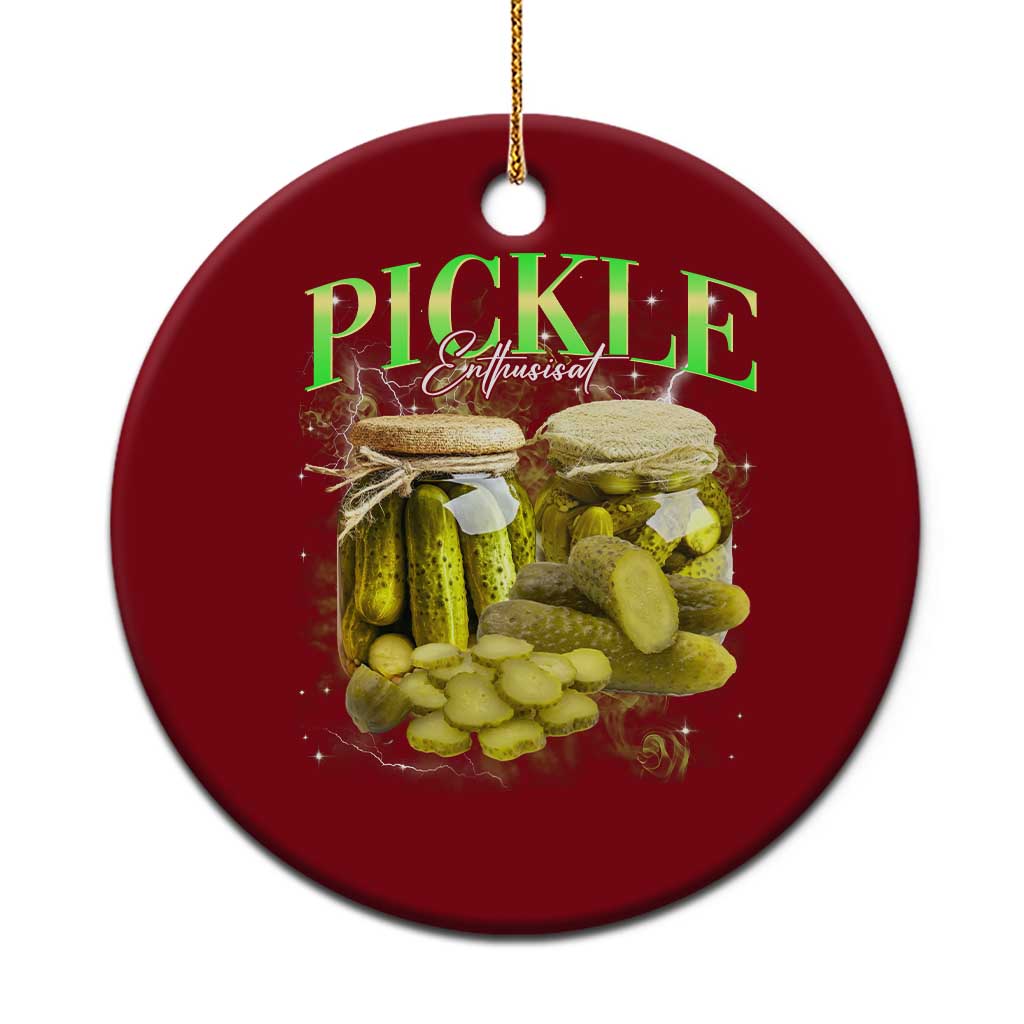 Pickle Lovers Ceramic Ornament Retro Pickle Enthusiast Vintage 90s Graphic TS10 1pc Red Print Your Wear