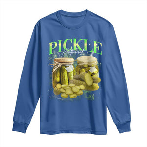 Pickle Lovers Long Sleeve Shirt Retro Pickle Enthusiast Vintage 90s Graphic TS10 Royal Blue Print Your Wear