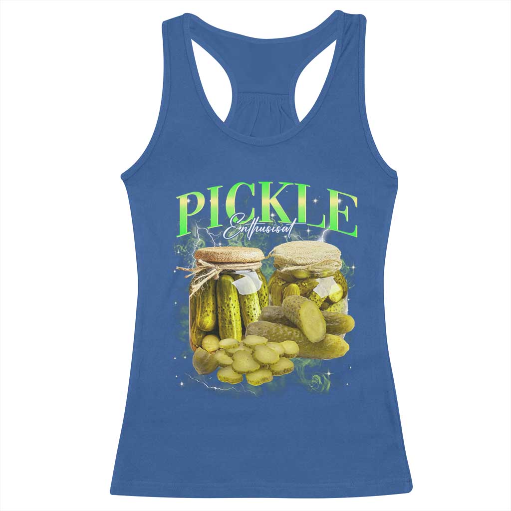 Pickle Lovers Racerback Tank Top Retro Pickle Enthusiast Vintage 90s Graphic TS10 Royal Blue Print Your Wear