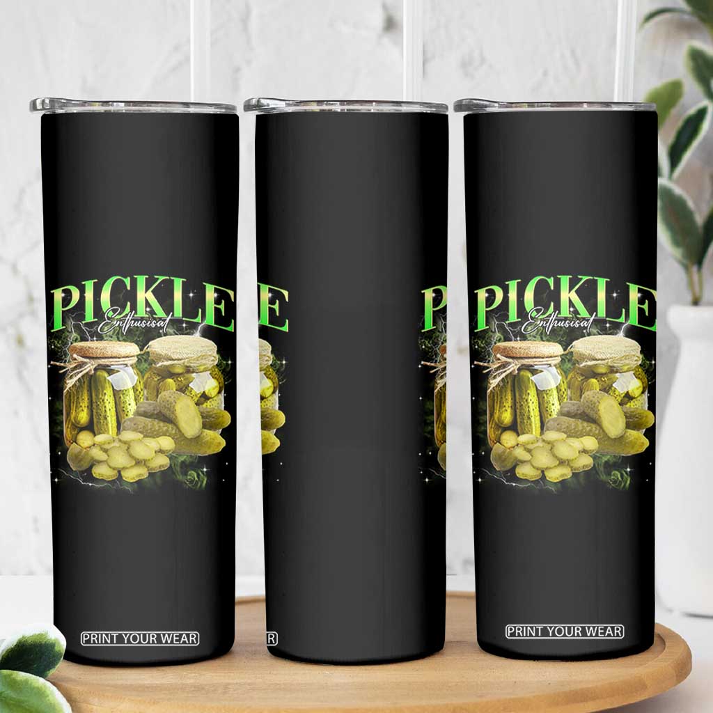 Pickle Lovers Skinny Tumbler Retro Pickle Enthusiast Vintage 90s Graphic TS10 Print Your Wear