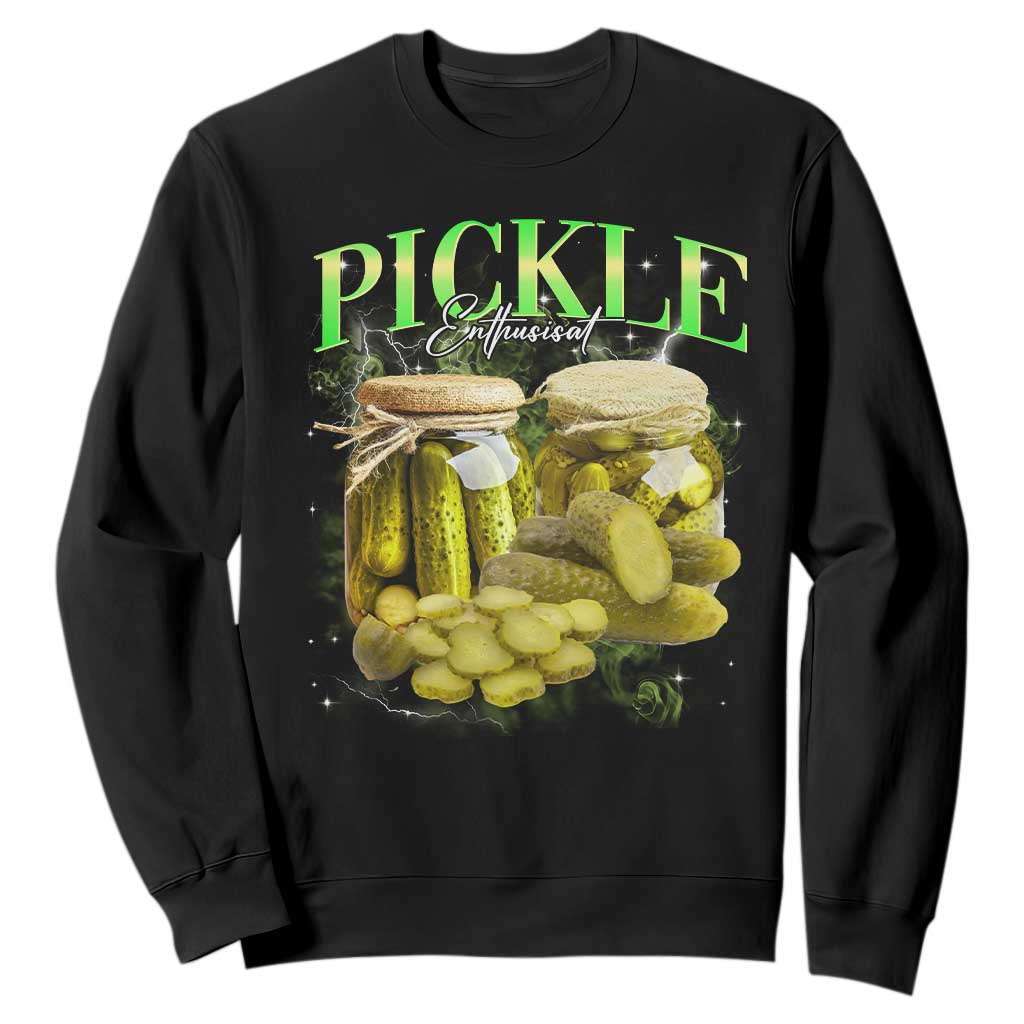 Pickle Lovers Sweatshirt Retro Pickle Enthusiast Vintage 90s Graphic TS10 Black Print Your Wear