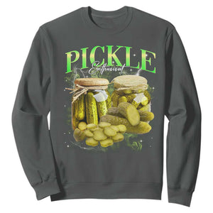 Pickle Lovers Sweatshirt Retro Pickle Enthusiast Vintage 90s Graphic TS10 Dark Heather Print Your Wear