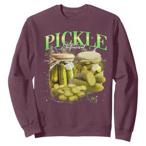 Pickle Lovers Sweatshirt Retro Pickle Enthusiast Vintage 90s Graphic TS10 Maroon Print Your Wear
