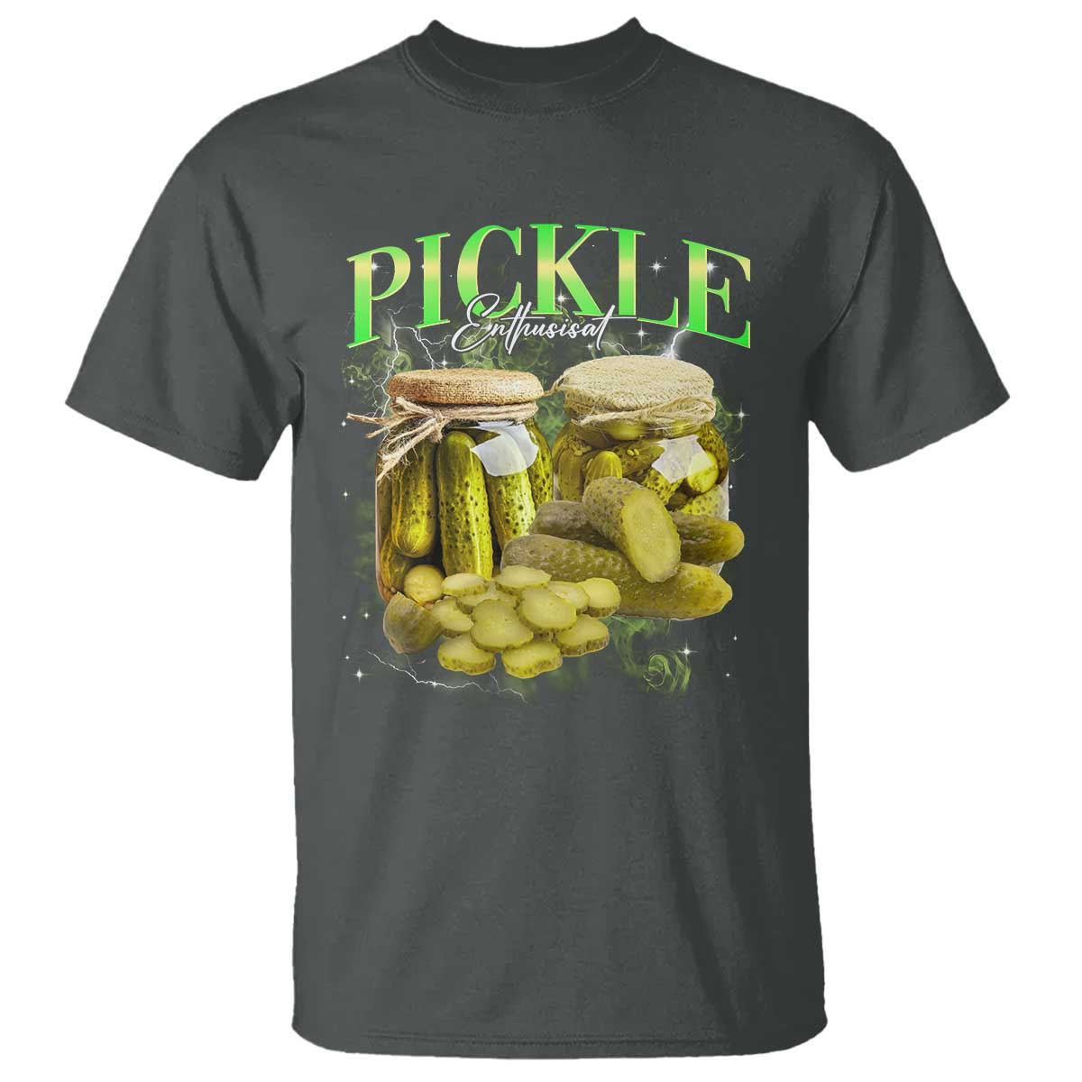 Pickle Lovers T Shirt Retro Pickle Enthusiast Vintage 90s Graphic TS10 Dark Heather Print Your Wear