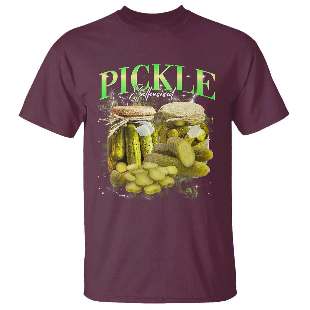 Pickle Lovers T Shirt Retro Pickle Enthusiast Vintage 90s Graphic TS10 Maroon Print Your Wear