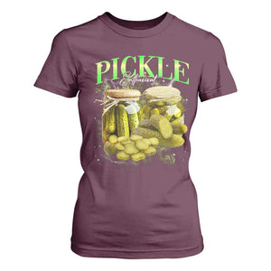Pickle Lovers T Shirt For Women Retro Pickle Enthusiast Vintage 90s Graphic TS10 Maroon Print Your Wear