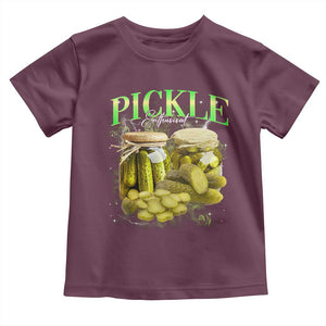 Pickle Lovers Toddler T Shirt Retro Pickle Enthusiast Vintage 90s Graphic TS10 Maroon Print Your Wear