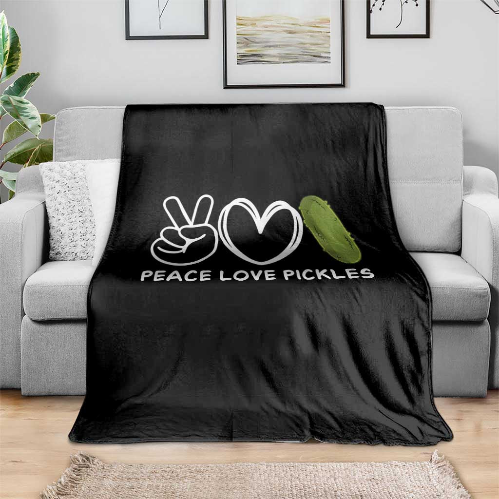 Peace Love Pickles Throw Blanket TS10 Print Your Wear