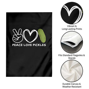 Peace Love Pickles Garden Flag TS10 Print Your Wear