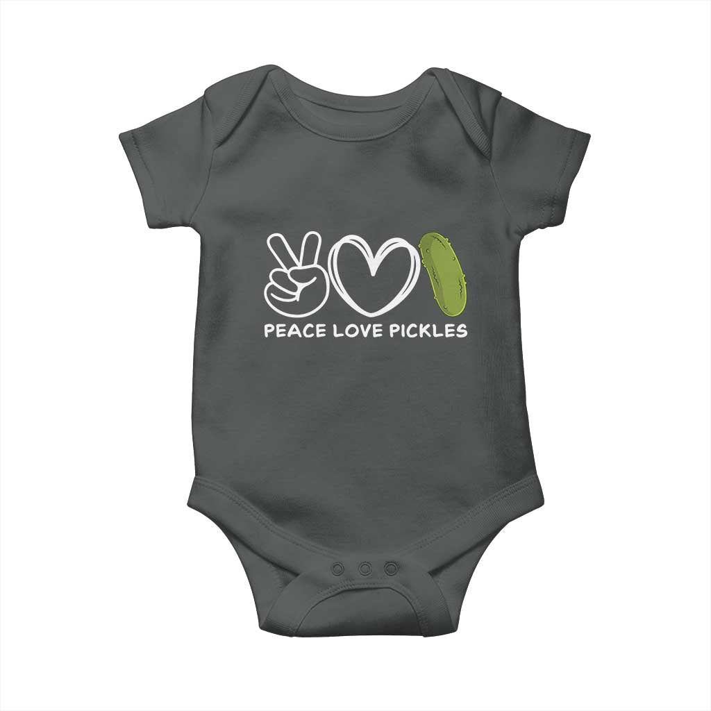 Peace Love Pickles Baby Onesie TS10 Dark Heather Print Your Wear