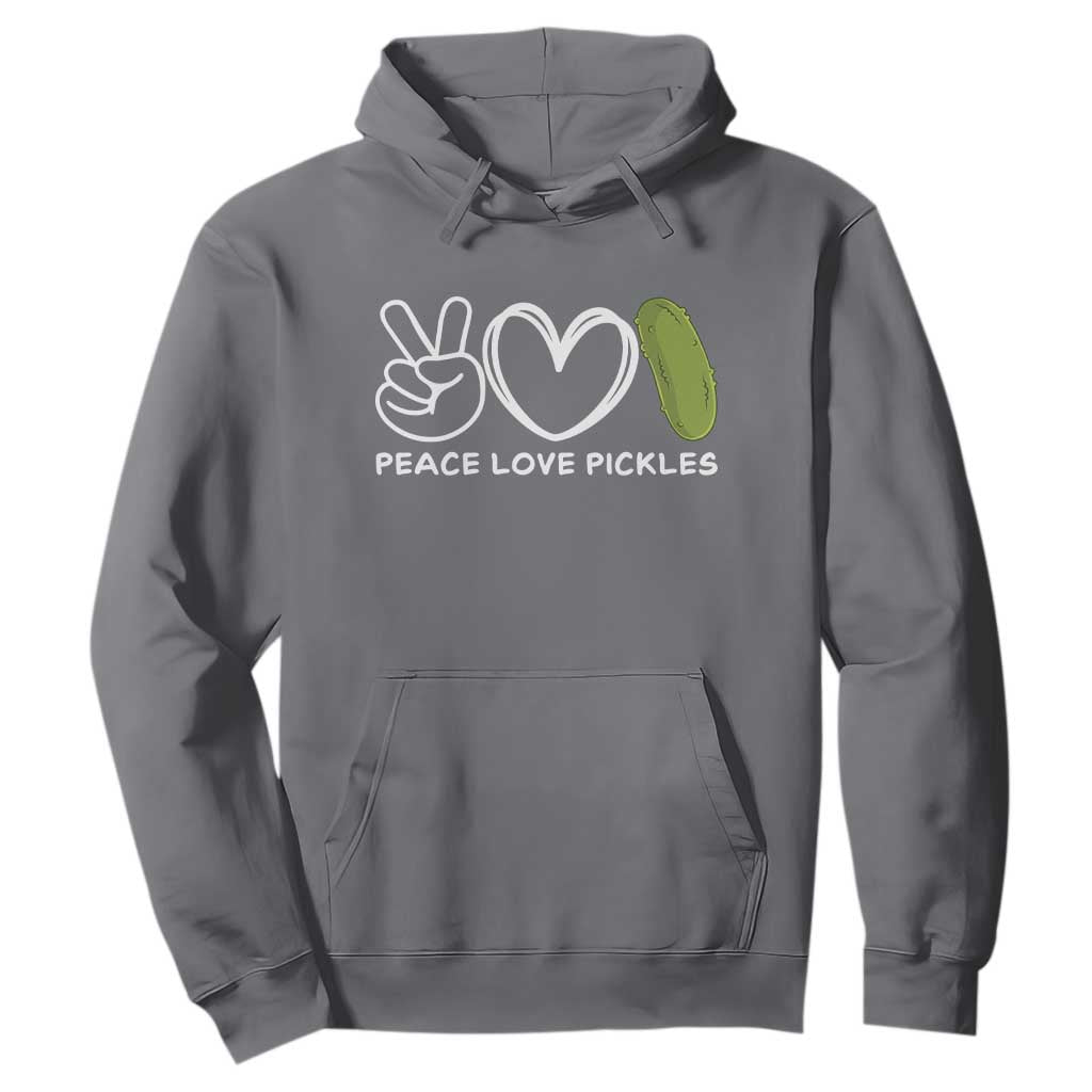 Peace Love Pickles Hoodie TS10 Charcoal Print Your Wear