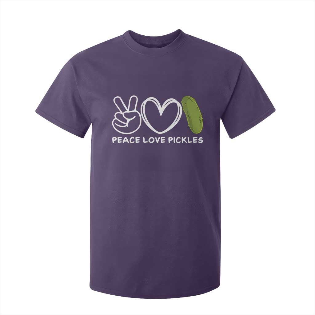 Peace Love Pickles T Shirt For Kid TS10 Purple Print Your Wear