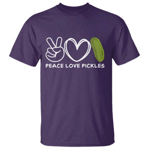 Peace Love Pickles T Shirt TS10 Purple Print Your Wear