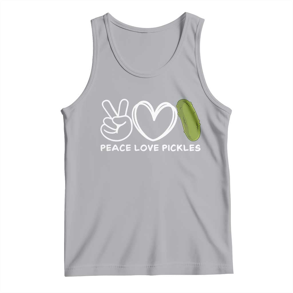 Peace Love Pickles Tank Top TS10 Athletic Heather Print Your Wear